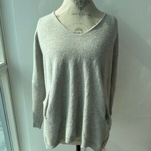 Babaton Light Gray Knit Top